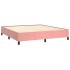 Estructura de cama de terciopelo rosa 160x200