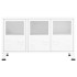 Aparador industrial de metal y vidrio blanco 105x35x62