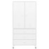 Armario industrial de metal blanco 90x50x180