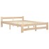 Estructura de cama de madera maciza de pino 160x200