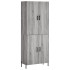 Aparador alto madera contrachapada gris sonoma 69,5x34x180