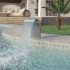 Fuente de piscina de acero inoxidable plateada 45x30x65