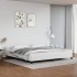 Estructura de cama cabecero cuero sintético blanco 200x200