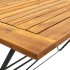 Mesa plegable de jardín de madera maciza de acacia 120x70x74