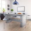 Mesa de comedor madera de ingeniería gris hormigón 180x90x76 cm