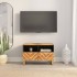 Mueble de TV madera de mango marrón negro 70x33,5x46