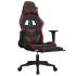 Silla gaming masaje reposapiés cuero sintético negro rojo