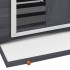 Gallinero madera maciza de abeto gris y blanco 152x96x110