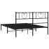 Estructura de cama con cabecero metal negro 120x190