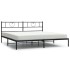 Estructura de cama con cabecero metal negro 193x203