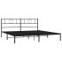 Estructura de cama con cabecero metal negro 193x203