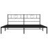 Estructura de cama con cabecero metal negro 193x203