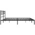 Estructura de cama con cabecero metal negro 193x203