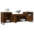 Mueble para TV madera contrachapada roble ahumado 160x35x55