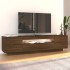 Mueble de TV con luces LED marrón roble 160x35x40