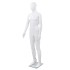 Maniquí de hombre completo base vidrio blanco brillante 185