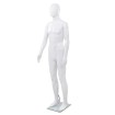 Maniquí de hombre completo base vidrio blanco brillante 185 cm