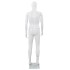 Maniquí de hombre completo base vidrio blanco brillante 185