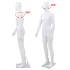 Maniquí de hombre completo base vidrio blanco brillante 185