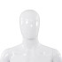 Maniquí de hombre completo base vidrio blanco brillante 185