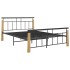 Estructura de cama metal y madera maciza de roble 140x200