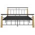 Estructura de cama metal y madera maciza de roble 140x200