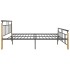 Estructura de cama metal y madera maciza de roble 140x200