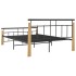 Estructura de cama metal y madera maciza de roble 140x200