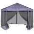 Carpa desplegable hexagonal 6 paredes blanco crema