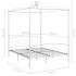 Estructura de cama con dosel metal blanco 160x200