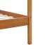 Cama con dosel de madera maciza de pino marrón miel 90x200