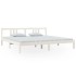 Estructura de cama madera maciza blanco 200x200