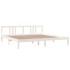 Estructura de cama madera maciza blanco 200x200