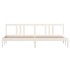 Estructura de cama madera maciza blanco 200x200