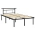 Estructura de cama de metal negro 120x200