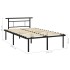 Estructura de cama de metal negro 120x200