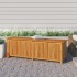 Caja de almacenaje jardín con ruedas madera acacia 150x50x58