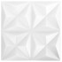 Paneles de pared 3D 48 unidades blanco origami 12 m² 50x50