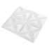 Paneles de pared 3D 48 unidades blanco origami 12 m² 50x50