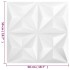 Paneles de pared 3D 48 unidades blanco origami 12 m² 50x50