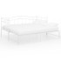 Estructura de sofá cama extraíble de metal blanco 90x200