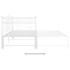 Estructura de sofá cama extraíble de metal blanco 90x200