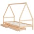 Estructura de cama para niños con cajones madera pino 90x200