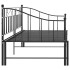 Estructura de sofá cama extraíble de metal negro 90x200