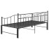 Estructura de sofá cama extraíble de metal negro 90x200