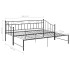 Estructura de sofá cama extraíble de metal negro 90x200