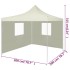 Carpa plegable profesional con 2 paredes acero color crema