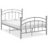 Estructura de cama de metal gris 120x200