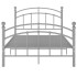 Estructura de cama de metal gris 120x200