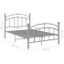 Estructura de cama de metal gris 120x200